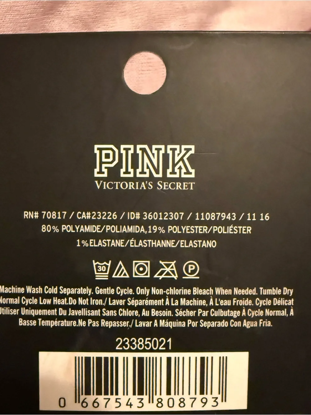 NWT PINK Victoria's Secret Crew Socks. “Sleigh What” Logo. Soft pink color.